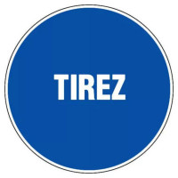 Panneau Tirez – Signalétique Porte – Résistant, Lisible et Conforme Normes ISO 7010