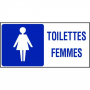 Panneau Toilettes Femmes – Signalétique Sanitaire – Durable & Visible