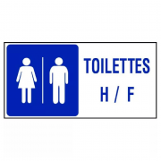 Panneau Toilettes H/F – Signalétique Mixte – Durable & Haute Visibilité