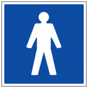Panneau Toilettes Hommes – Signalisation Sanitaire – Durable Intérieur/Extérieur