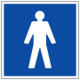 Panneau Toilettes Hommes – Signalisation Sanitaire – Durable Intérieur/Extérieur