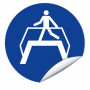 Panneau Utiliser la Passerelle – Signal d’Obligation Sécurité – Conforme ISO 7010