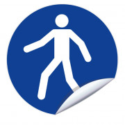 Panneau Utiliser le Passage – Signal d’Obligation Sécurité – Conforme ISO 7010