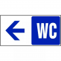 Panneau WC Flèche Gauche – Orientation Rapide – Signalétique Durable Professionnelle