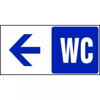 Panneau WC Flèche Gauche – Orientation Rapide – Signalétique Durable Professionnelle Panneau WC Flèche Gauche – Orientation Rapide – Signalétique Durable Professionnelle