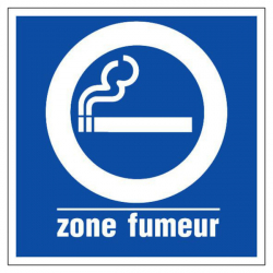 Panneau zone fumeur