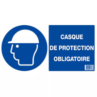 Signal Casque de Protection Obligatoire – Sécurité Chantier – Normes ISO