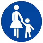 Signal Chemin Obligatoire Piétons – Sécurité Circulation – Conforme ISO