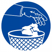 Signal d’Obligation Utilisez les Poubelles – Hygiène Garantie – Normes ISO Durables