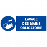 Signal Lavage des Mains Obligatoire – Hygiène Renforcée – Normes ISO