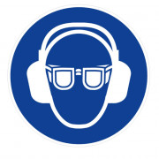 Signal Lunettes et Casque Antibruit Obligatoires – Sécurité EPI – Normes ISO