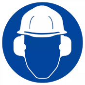 Signal Protection Obligatoire Tête et Ouïe – Sécurité Bruit – Normes ISO