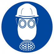 Signal Protection Obligatoire Tête et Voies Respiratoires – Sécurité EPI – Normes ISO