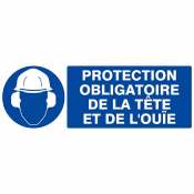 Signal Protection Tête et Ouïe Obligatoire – Sécurité Industrielle – Normes ISO