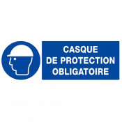 Signaux d'obligation "CASQUE DE PROTECTION OBLIGATOIRE"