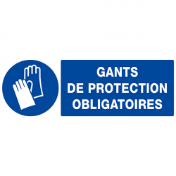 Signaux d'obligation "GANTS DE PROTECTION OBLIGATOIRES"