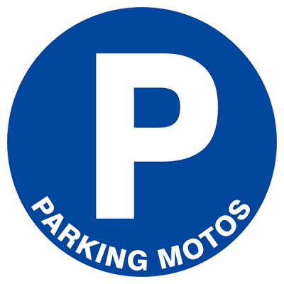 Signaux d'obligation "PARKING MOTOS"