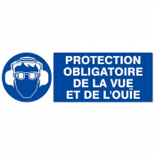 Signaux d'obligation "PROTECTION OBLIGATOIRE VUE/OUIE"
