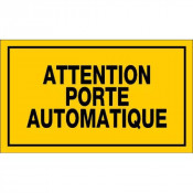 Panneau Attention Porte Automatique – Signalisation Sécurité Bâtiment – Plastique Rigide Durable