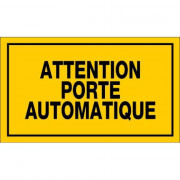 Panneau Attention Porte Automatique – Signalisation Sécurité Bâtiment – Plastique Rigide Durable