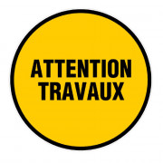 Panneau Attention Travaux – Signalisation de Chantier Sécurisée – Plastique Rigide Résistant