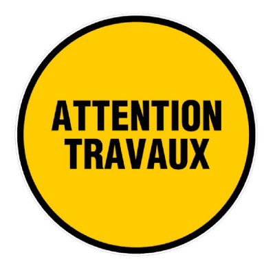 Panneau Attention Travaux – Signalisation de Chantier Sécurisée – Plastique Rigide Résistant