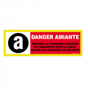 Panneau Danger Amiante Haute Visibilité – Signalisation Sécurité Industrielle – Conforme Normes ISO 