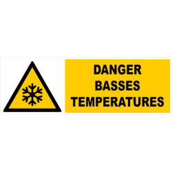Panneau danger basses températures