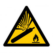 Panneau Danger Bouteille Pressurisée – Sécurité Gaz et Pression – Conforme Normes ISO et AFNOR