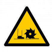 Panneau Danger Broche de Fraisage – Signalisation de Sécurité Machines – Conforme Normes ISO et NF