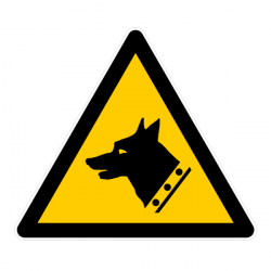 Panneau danger chien de garde