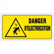 Panneau Danger d’Électrocution – Grand Format Sécurité – Rigide & Anti-UV Durable