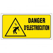Panneau Danger d’Électrocution – Grand Format Sécurité – Rigide & Anti-UV Durable