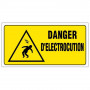 Panneau Danger d’Électrocution – Grand Format Sécurité – Rigide & Anti-UV Durable