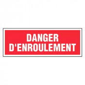 Panneau Danger d’Enroulement – Signalisation Risque Mécanique – Plastique Rigide Durable