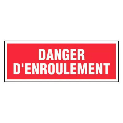 Panneau Danger d’Enroulement – Signalisation Risque Mécanique – Plastique Rigide Durable