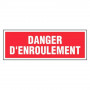Panneau Danger d’Enroulement – Signalisation Risque Mécanique – Plastique Rigide Durable