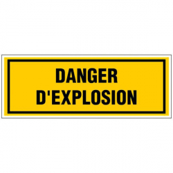 Panneau danger d'explosion