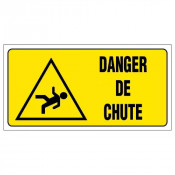 Panneau Danger de Chute – Grand Format Sécurité – Rigide & Anti-UV Durable