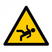 Panneau Danger de Chute – Signalisation de Sécurité au Travail – Conforme Normes ISO et NF