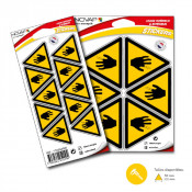 Panneau Danger de Corrosion – Signalisation Sécurité – Adhésif Vinyle Anti-UV Durable