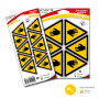Panneau Danger de Corrosion – Signalisation Sécurité – Adhésif Vinyle Anti-UV Durable