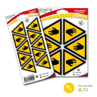 Panneau Danger de Corrosion – Signalisation Sécurité – Adhésif Vinyle Anti-UV Durable