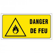 Panneau Danger de Feu – Grand Format Sécurité – Rigide & Anti-UV Durable