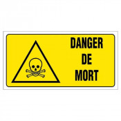 Panneau Danger de Mort – Grand Format Sécurité – Rigide & Anti-UV Durable