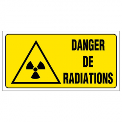 Panneau danger de radiations