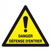 Panneau Danger Défense d’Entrer – Sécurité Accès – Haute Visibilité