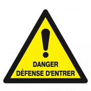 Panneau Danger Défense d’Entrer – Sécurité Accès – Haute Visibilité