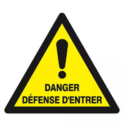 Panneau Danger Défense d’Entrer – Sécurité Accès – Haute Visibilité