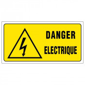 Panneau Danger Électrique – Grand Format Sécurité – Rigide & Anti-UV Durable